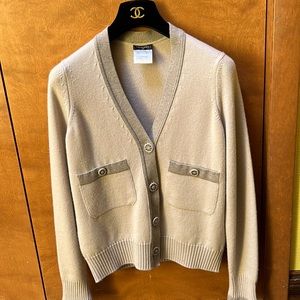CHANEL Cashmere Cardigan, Size 34